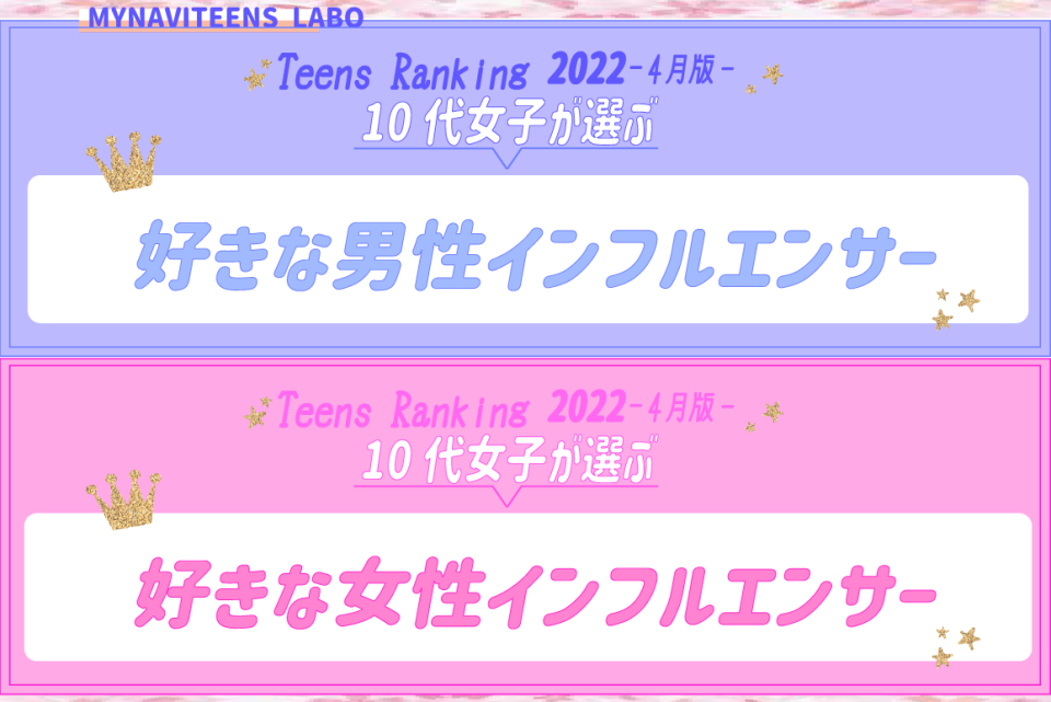 22年春 夏版 10代女子に人気の インフルエンサー ランキング 若年層マーケティングの情報発信サイト マイナビティーンズラボ